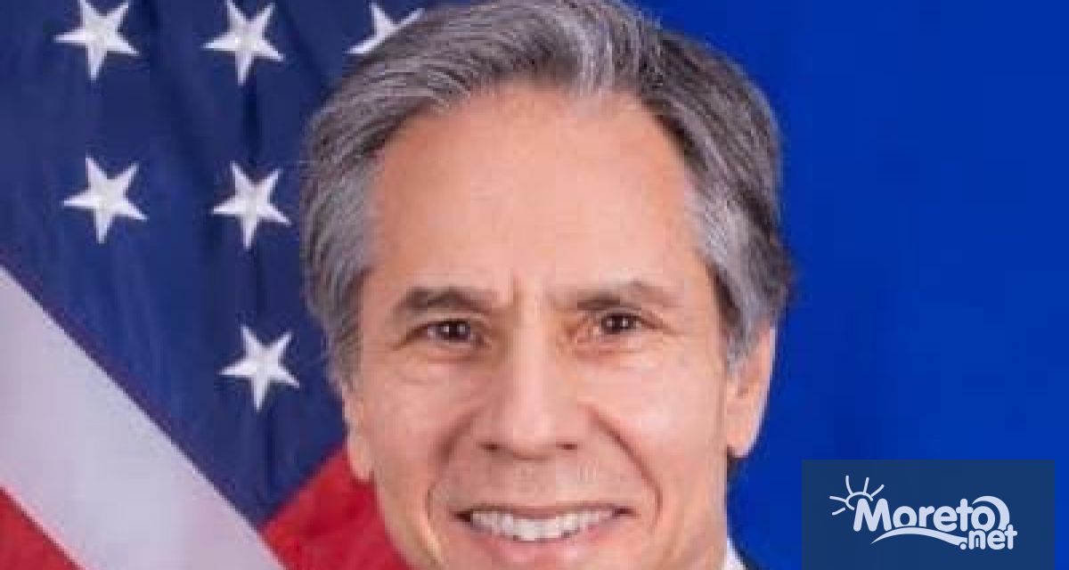 Държавният секретар на САЩ Антъни Блинкън на пресконференция във Вашингтон