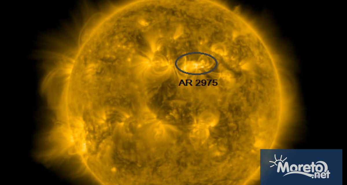 На 28 март беше регистрирано Слънчево изригване от регион AR2975