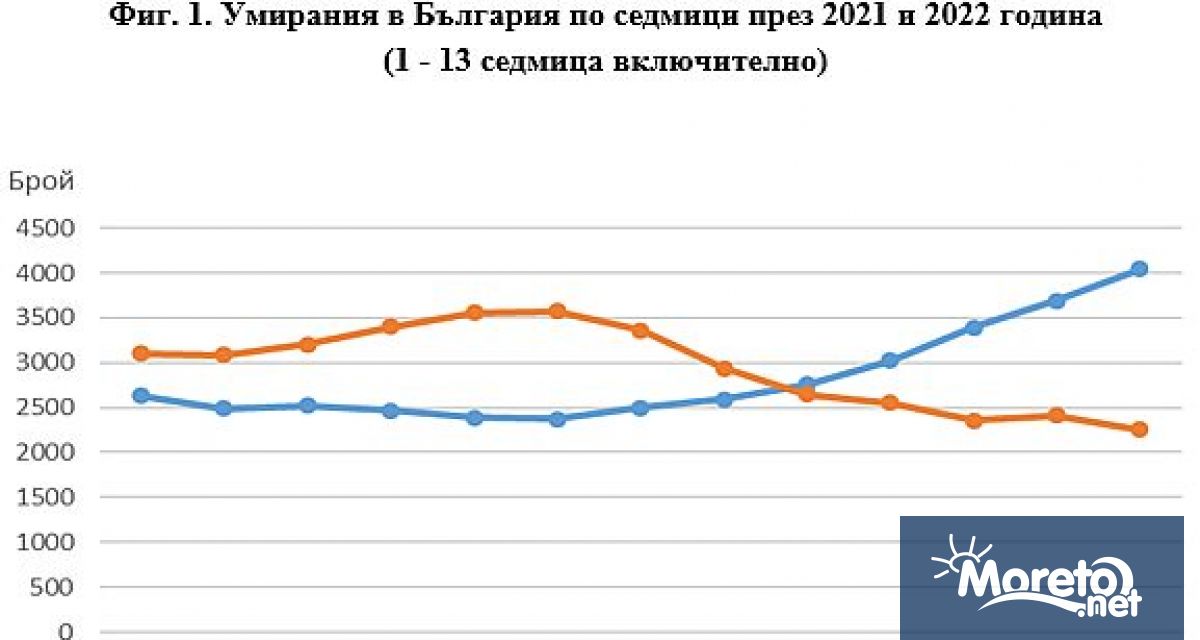 През първото тримесечие на 2022 г 1 ва 13 та седмица