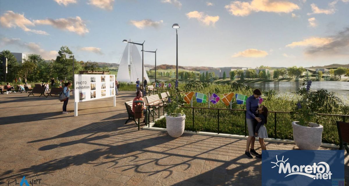 Крайбрежна алея и парк с панорамна гледка към Варненско Белославското езеро