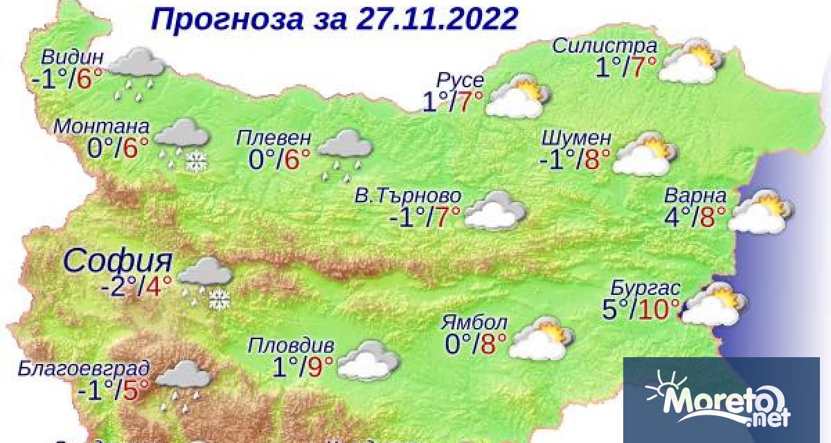 Утре по Черноморието облачността ще е променлива, следобед предимно значителна.
