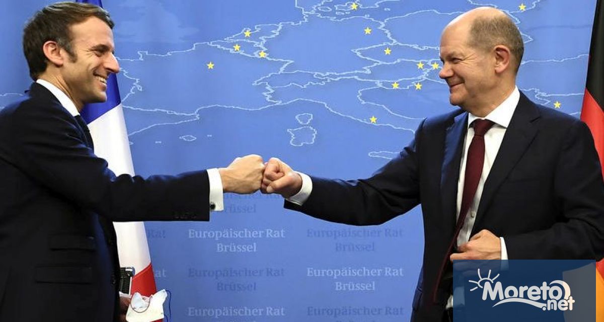 Германският канцлер Олаф Шолц и френският президент Еманюел Макрон подчертаха