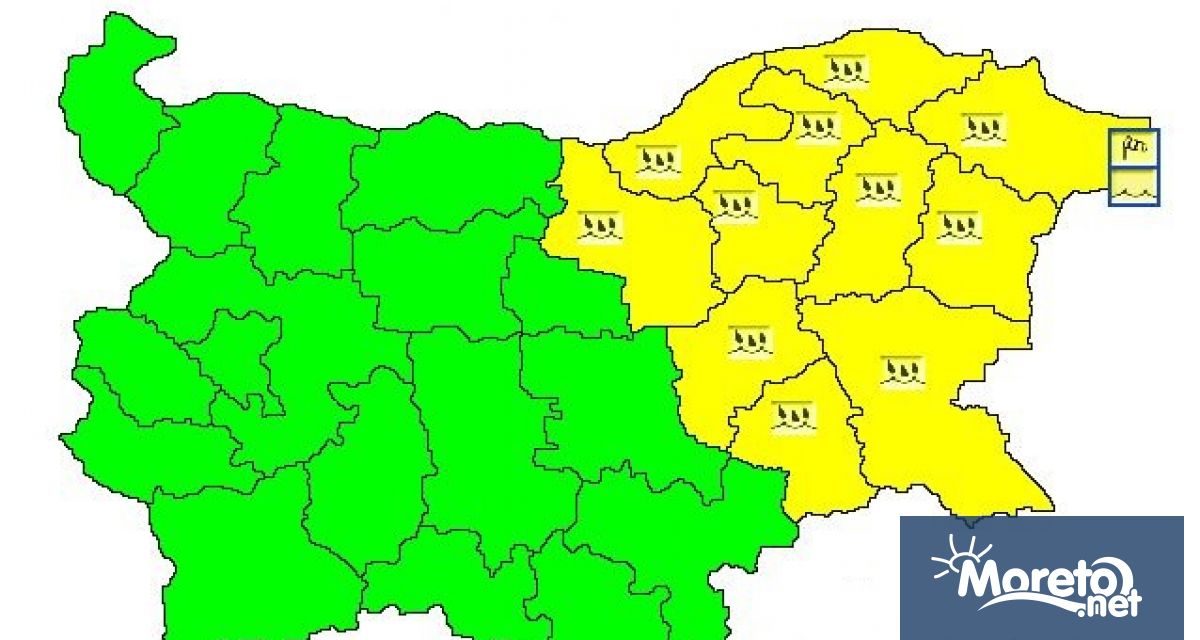 НИМХ обяви жълт код за валежи утре в област Варна