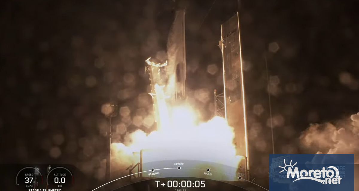 Товарният кораб Драгън на компанията Спейс Екс успешно излетя към