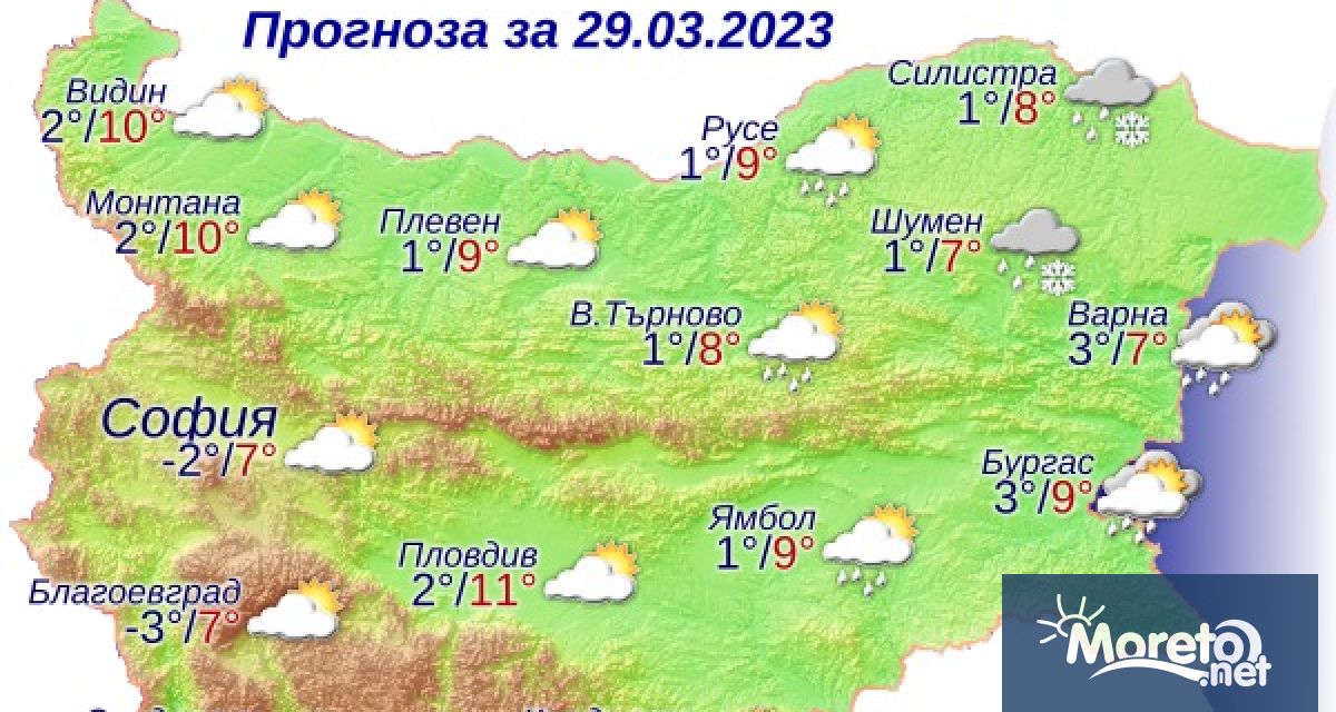 Утре над Черноморието облачността ще бъде по често значителна и ще