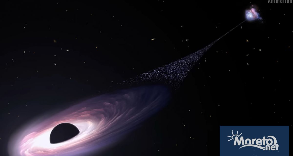 Свръхмасивна бягаща черна дупка се движи в Космоса с изключително