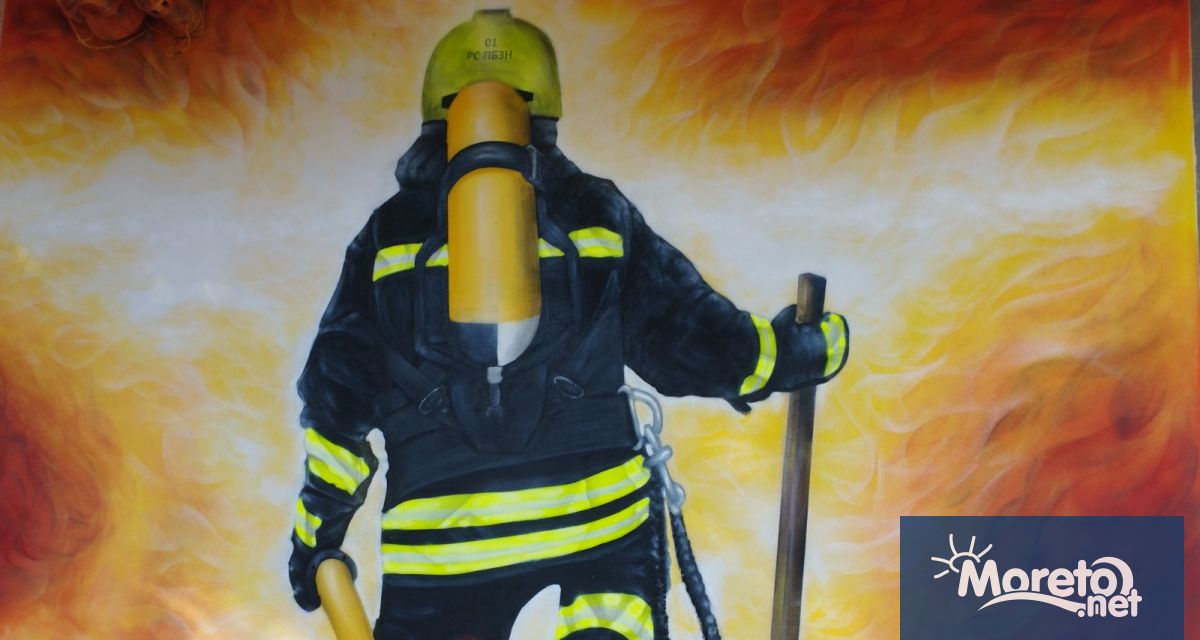 Графит на огнеборец краси отскоро фасадата край подновените гаражни врати