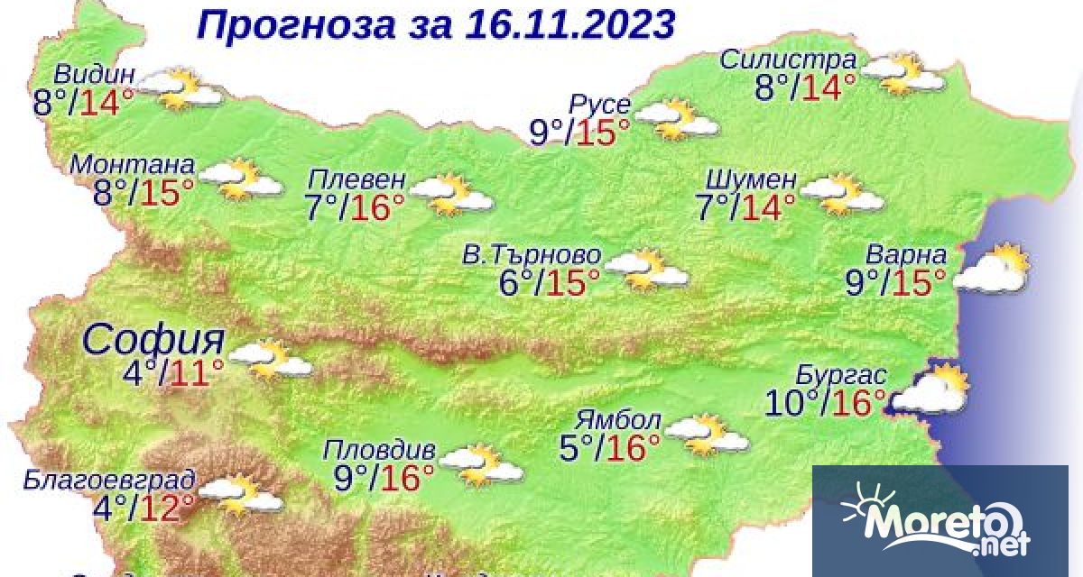 Утре по Черноморието ще е преобладава слънчево време Ще духа