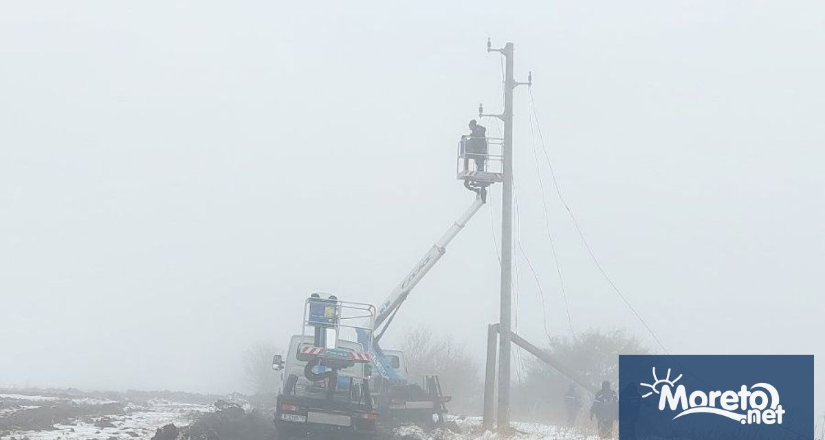Аварийните екипи на електроразпределителното дружество в Североизточна България са отстранили