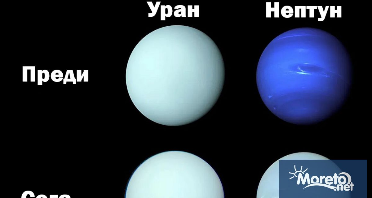Представите ни за цветовете на планетите Нептун и Уран са
