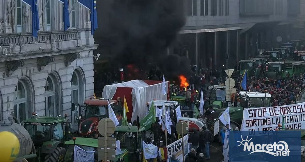 Фермери хвърляха яйца и камъни по Европейския парламент и предизвикваха