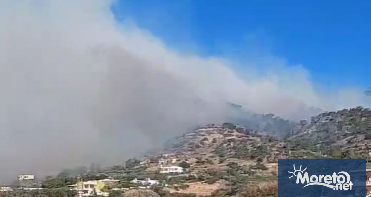 Горски пожар бушува на гръцкия остров Крит Властите наредиха евакуацията
