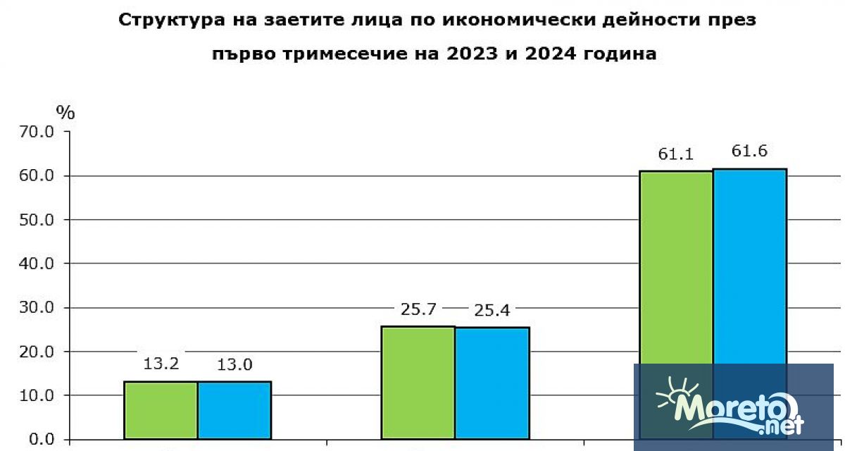 По предварителни данни през първо тримесечие на 2024 г брутният