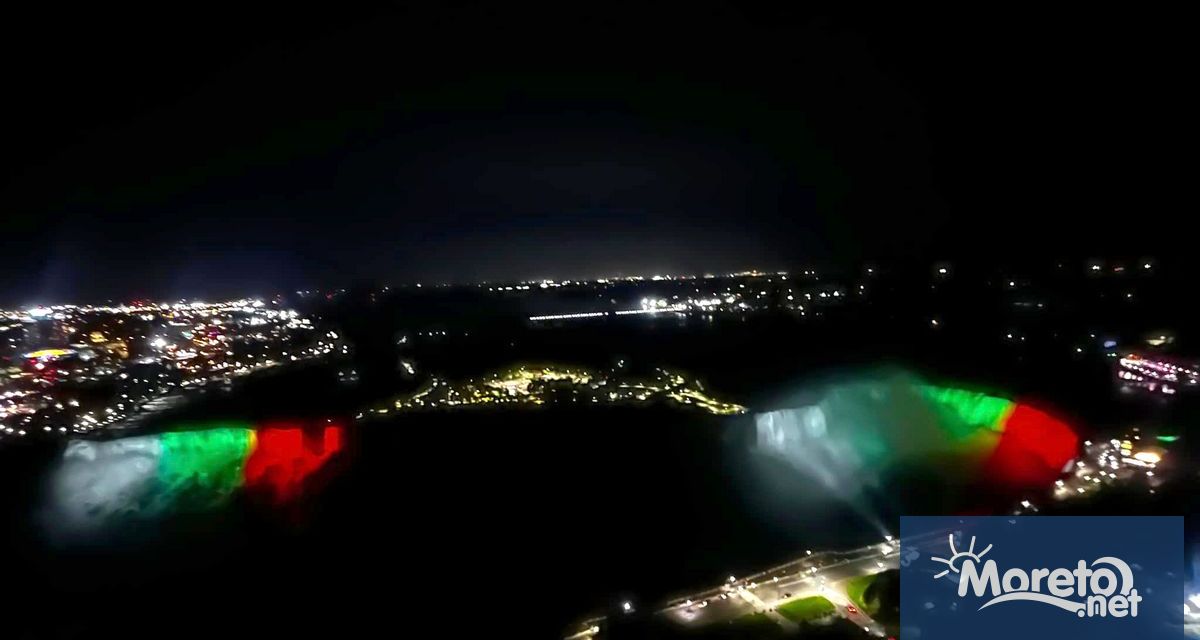 Прочутият Ниагарски водопад светна с цветовете на българския трибагреник по