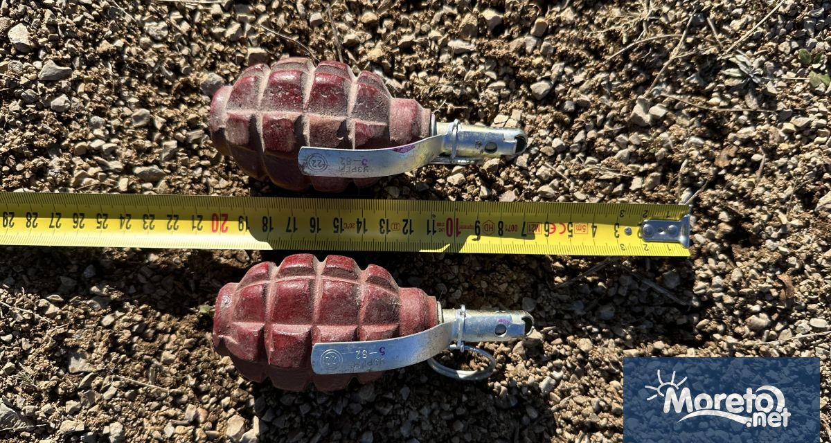 Две некорозирали учебни ръчни гранати Ф 1 със запалки са открити