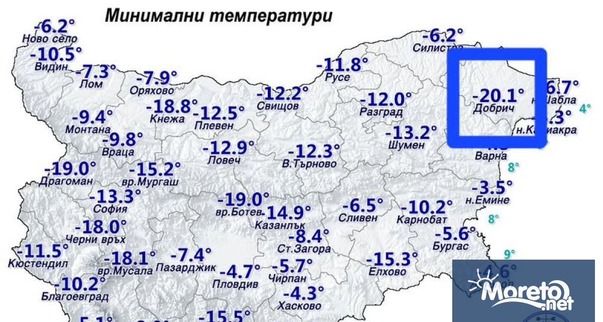 Тази сутрин в Добрич са били измерени 20 1 градуса Това