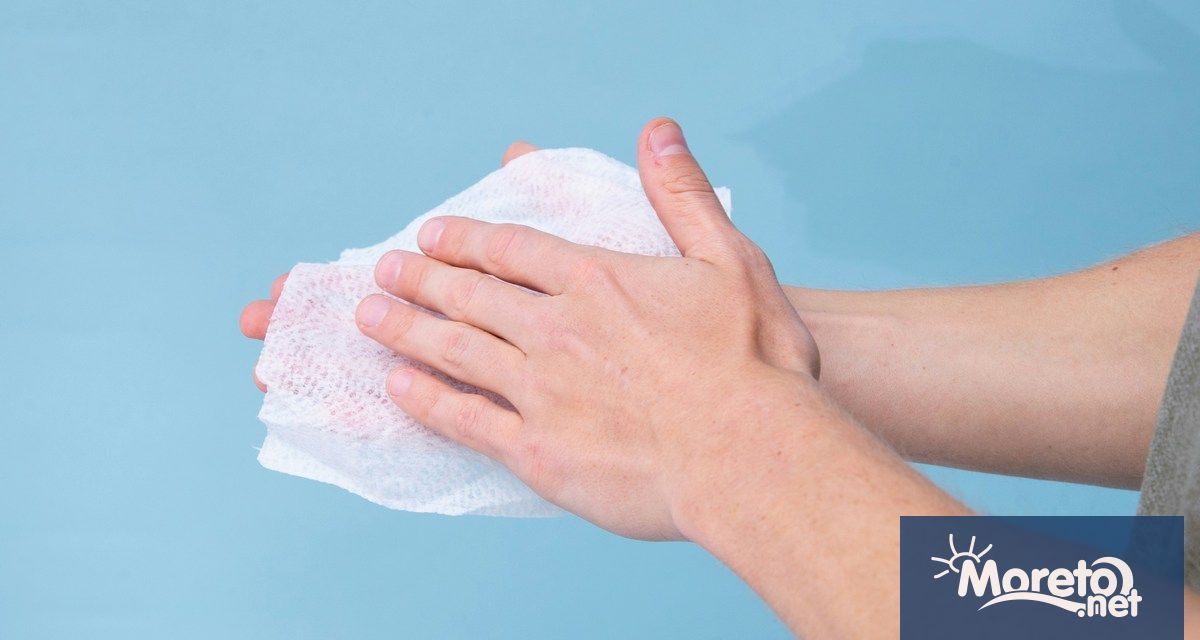 Мокрите кърпички не трябва да се изхвърлят в канализацията Попадането