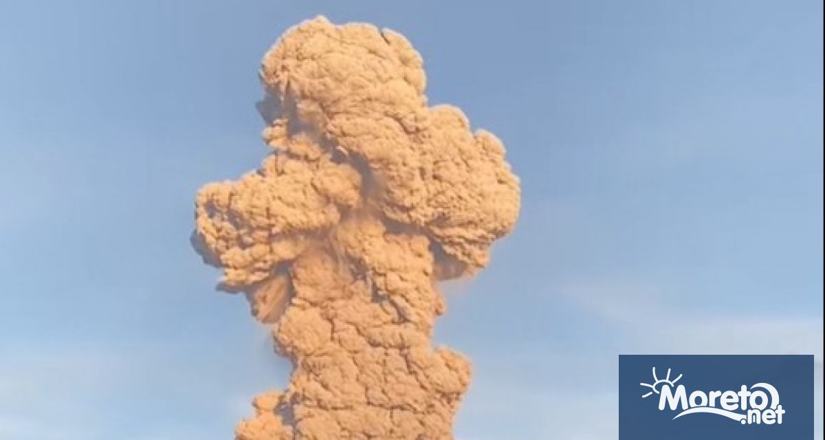 Вулкан в централните Филипини изригна тази сутринт изхвърляйки пепелен стълб