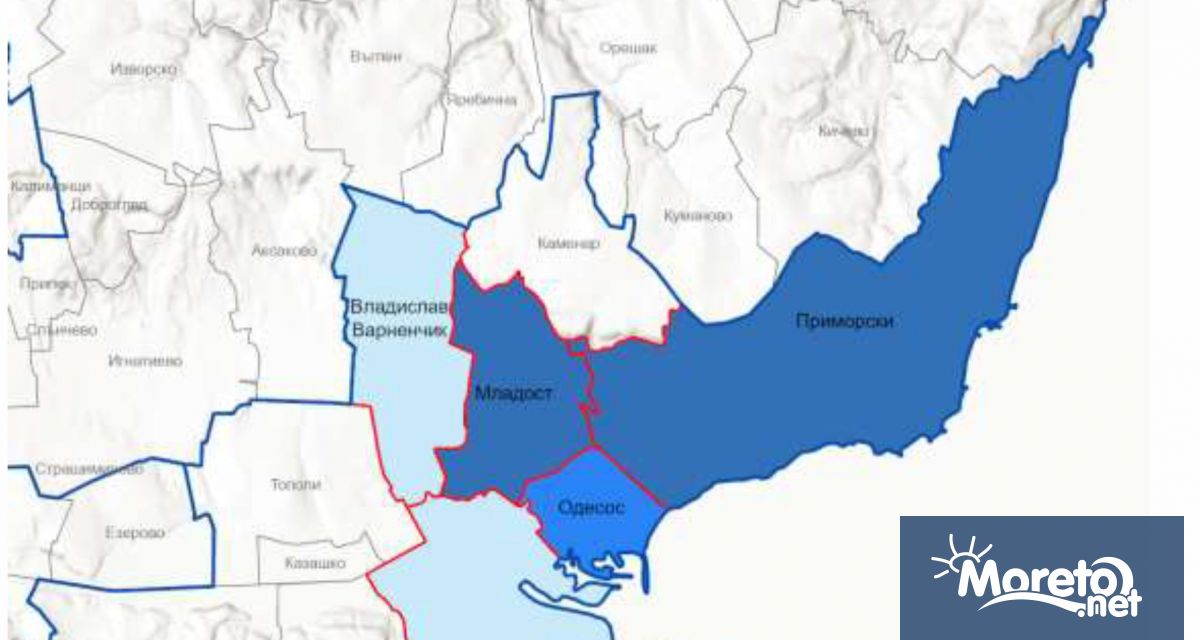 Разпределението на населението в районите на Варна варира от 7