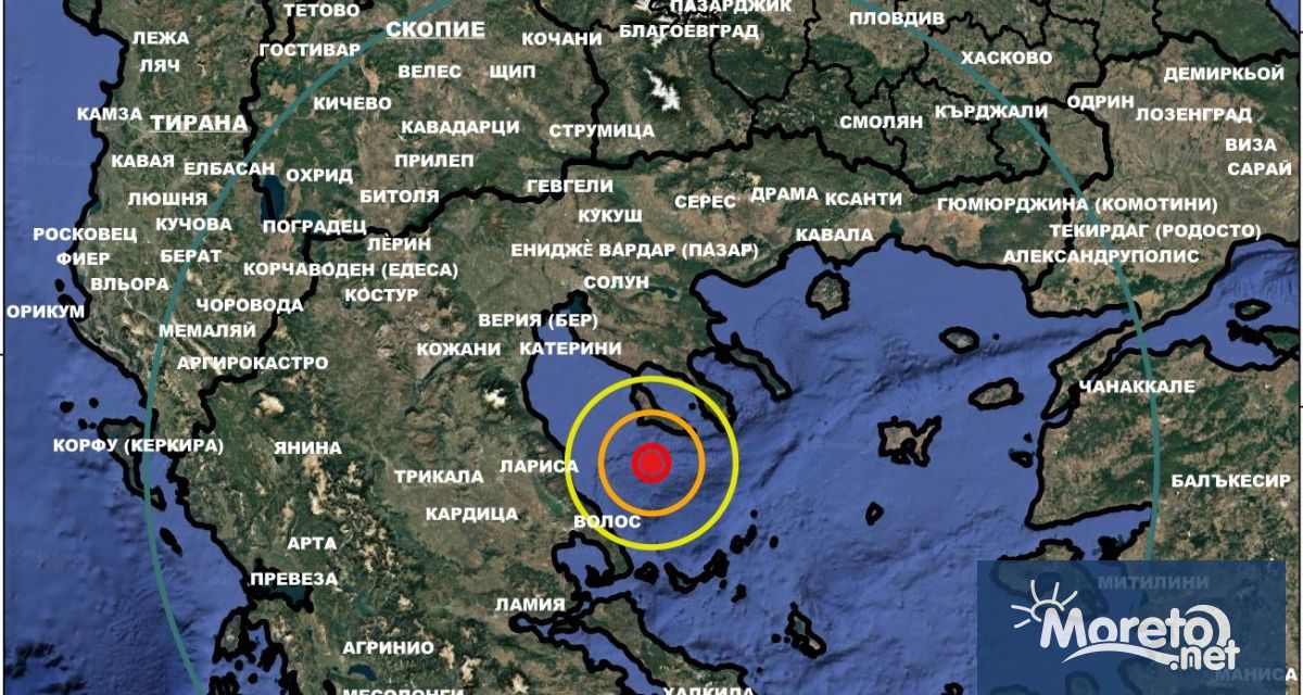 Земетресение с магнитуд 4 5 е регистрирано снощи в района на