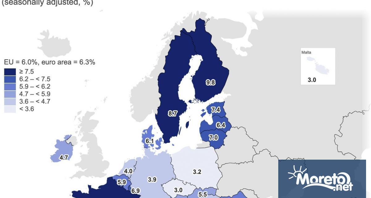 През изминалия септември нивото на безработица в еврозоната е било