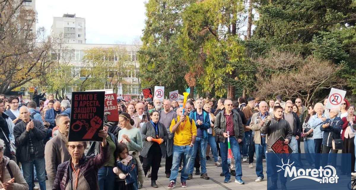 Няколкостин души се събраха на протест пред Двореца на културата