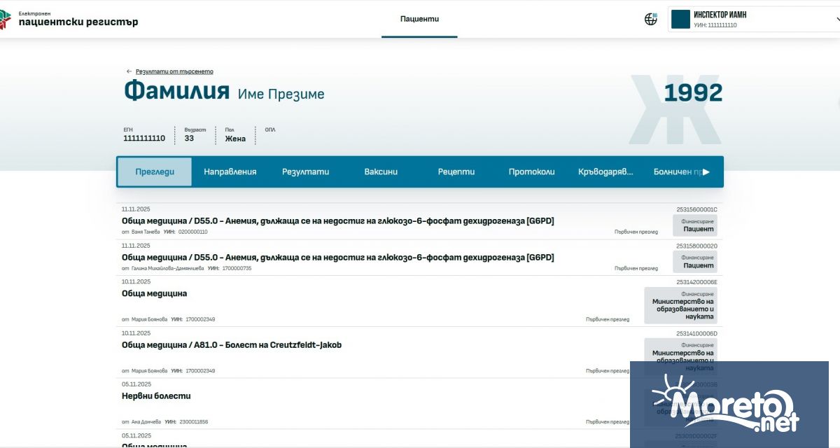 Изпълнителна агенция Медицински надзор внедрява нов модул в Националната здравно