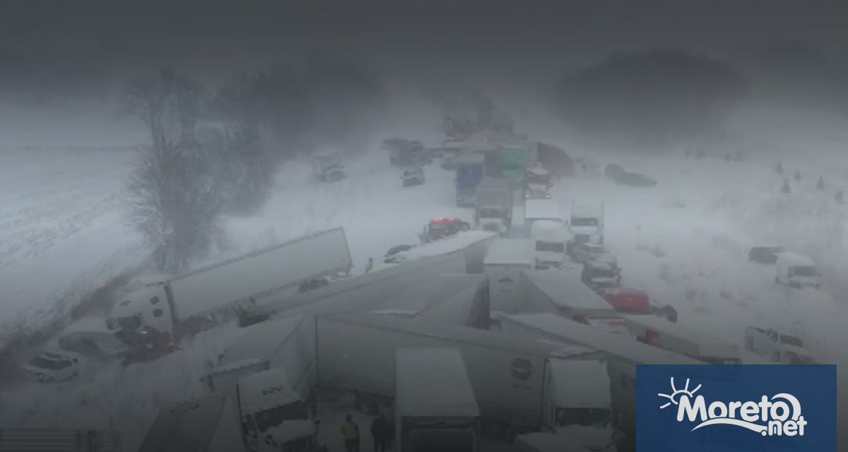 Над 100 превозни средства се сблъскаха или излязоха от пътя